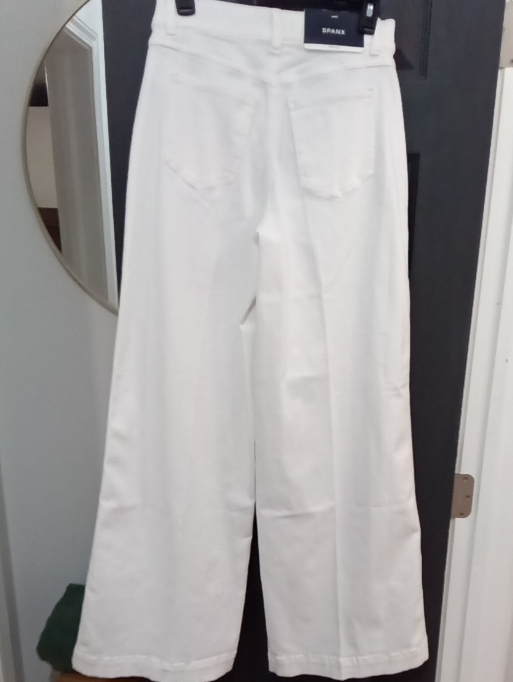 SPANX White Wide-Leg Trousers
